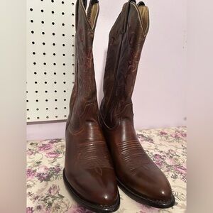 Cuatralba Brown Leather Heeled western leather Boots